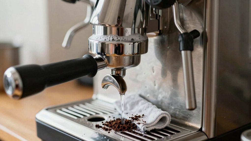 espresso machine cleaning routine