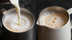 whole milk froths differently than oat milk